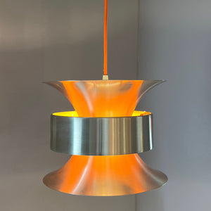 Lamellenlampe Diabolo silber orange von Carl Thore für Granhaga