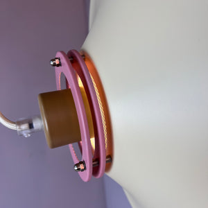 Lamellenlampe neu lackiert creme rosa braun