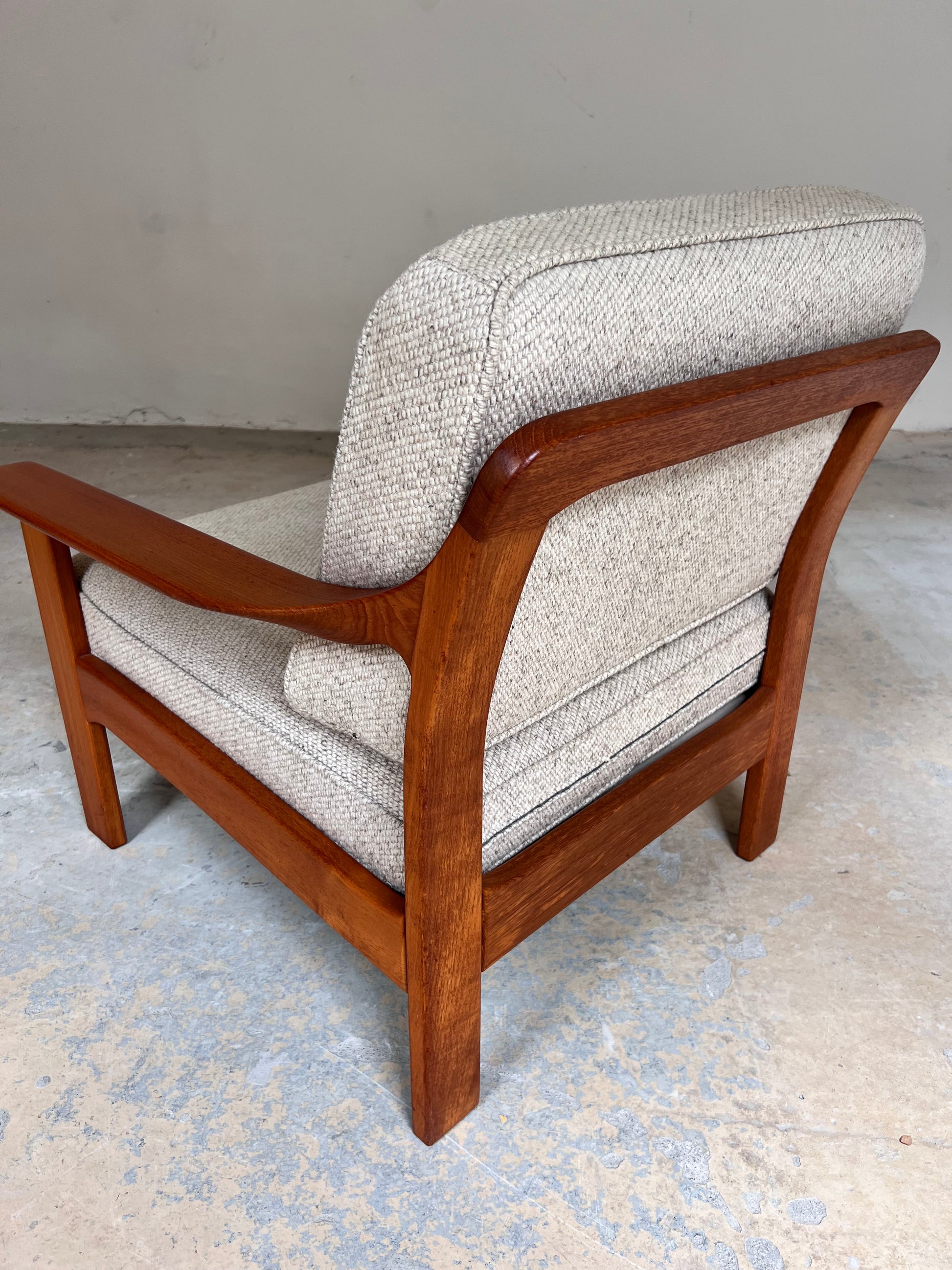 Sessel Teak & Wolle aus Dänemark