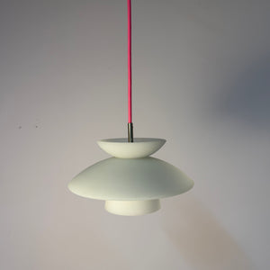 Lamellenlampe Milchglas aus Dänemark
