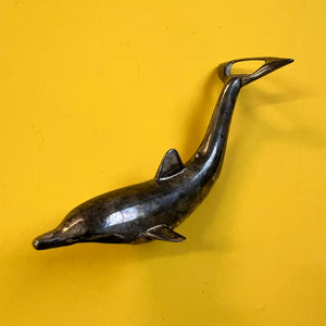 Flaschenöffner Delfin versilbert 60er