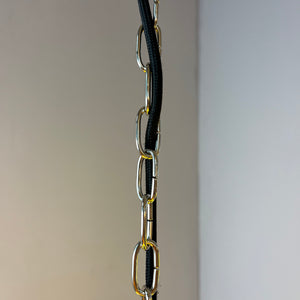 Hängelampe gelb Glas Metall