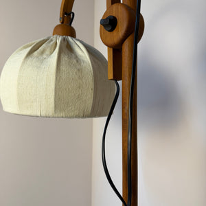 Stehlampe Maiglöckchen von Domus Teak und Rohseide