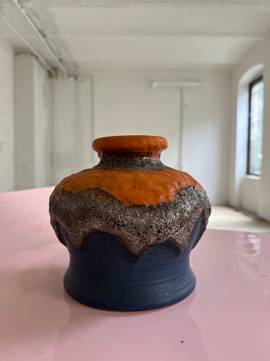 Vase 644-15 Fat Lava orange blau von Dümler & Breiden