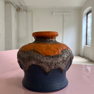 Vase 644-15 Fat Lava orange blau von Dümler & Breiden