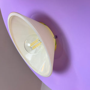 Lamellenlampe neu lackiert flieder aus Dänemark