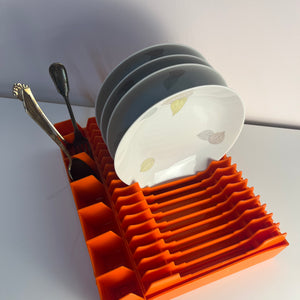 Aufklappbarer Geschirrabtropfer orange von Rhenanit