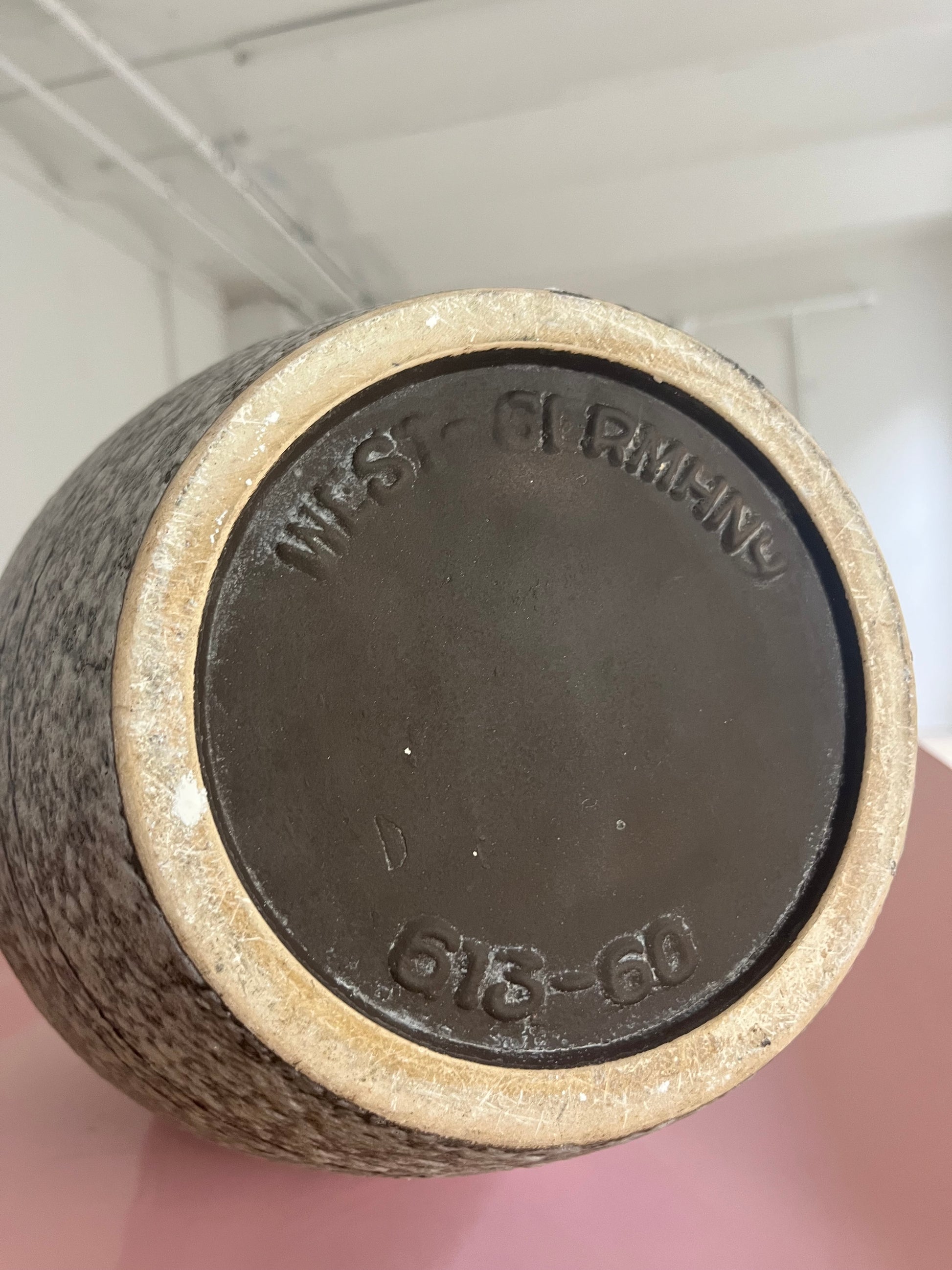 Bodenvase 613-60 weißgrau von Bay Keramik West Germany