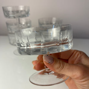 Set: 6x Champagnerschale Kristallglas