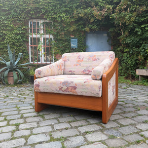 Schlafsessel / Gästebett Teak Textilstoff aus Dänemark