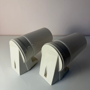 Set: 2x Wandlampe Modell 6070 weiß Sigvard Bernadotte für Ifö