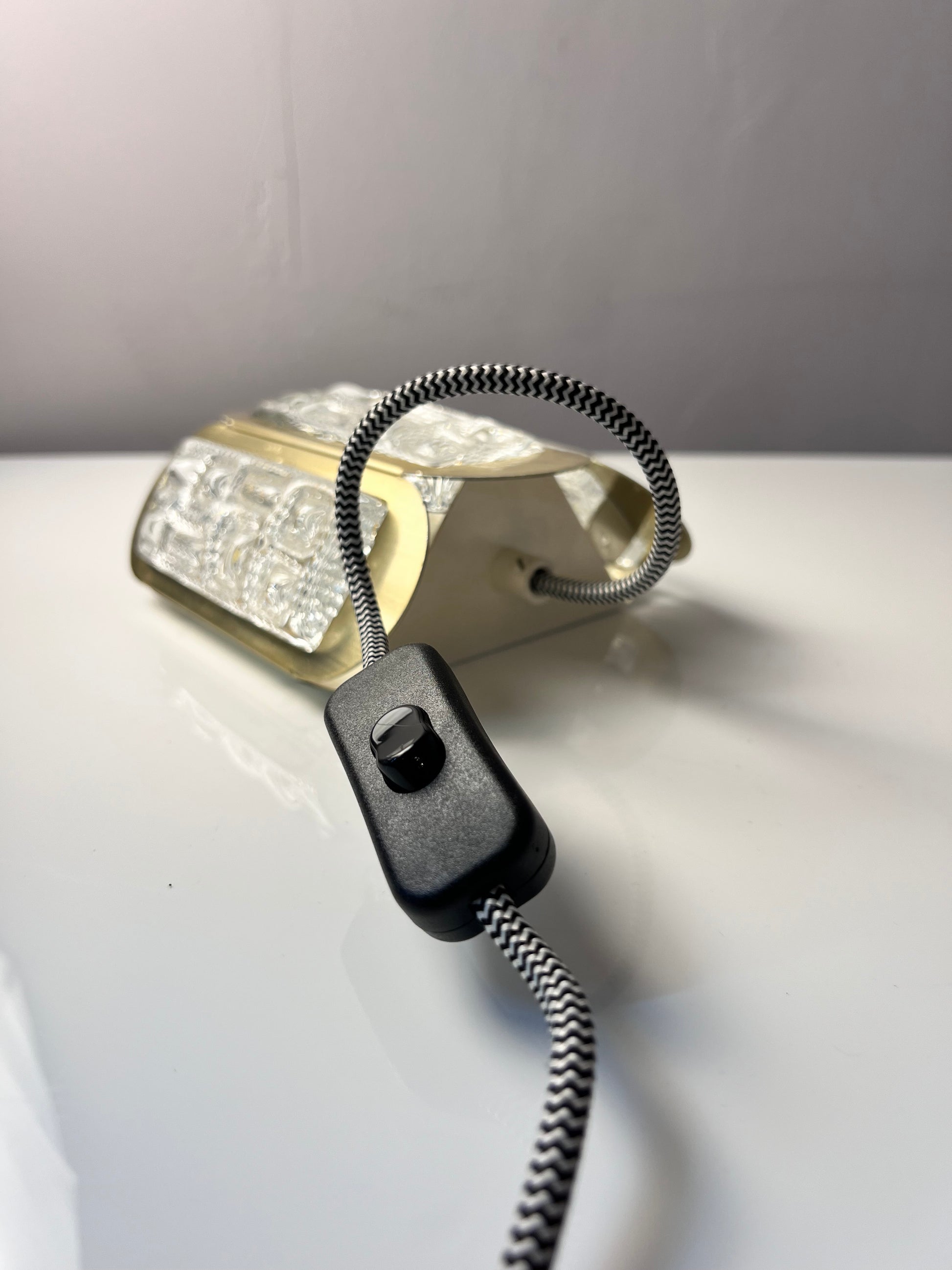Wandlampe Messing Glas von Vitrika