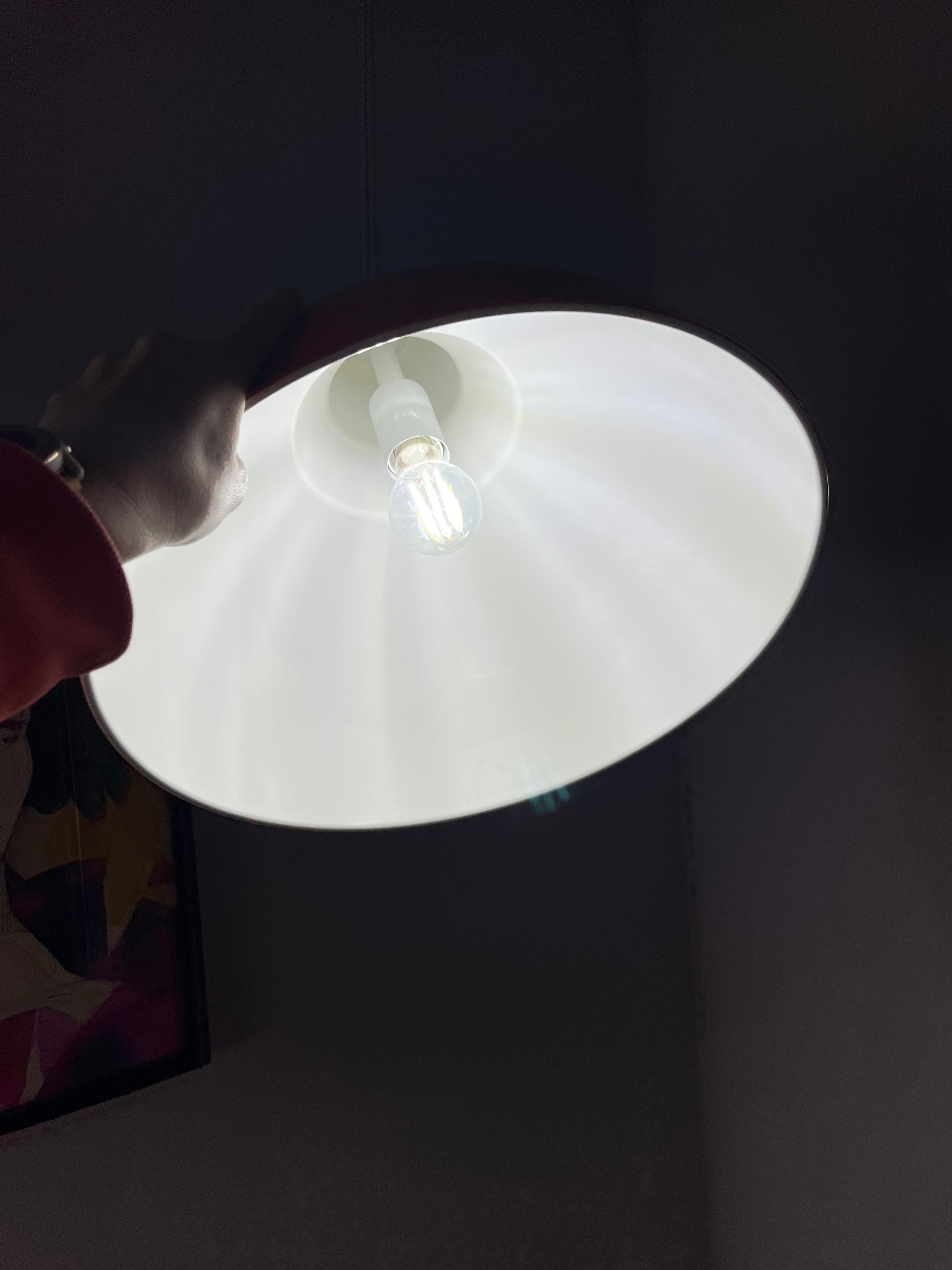 Hängelampe orange/rot aus Dänemark