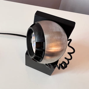 Tischlampe Modell 41701 schwarz silber mit Kugelkopf von Osram
