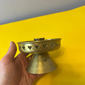 Kerzenständer Messing mit Herzen