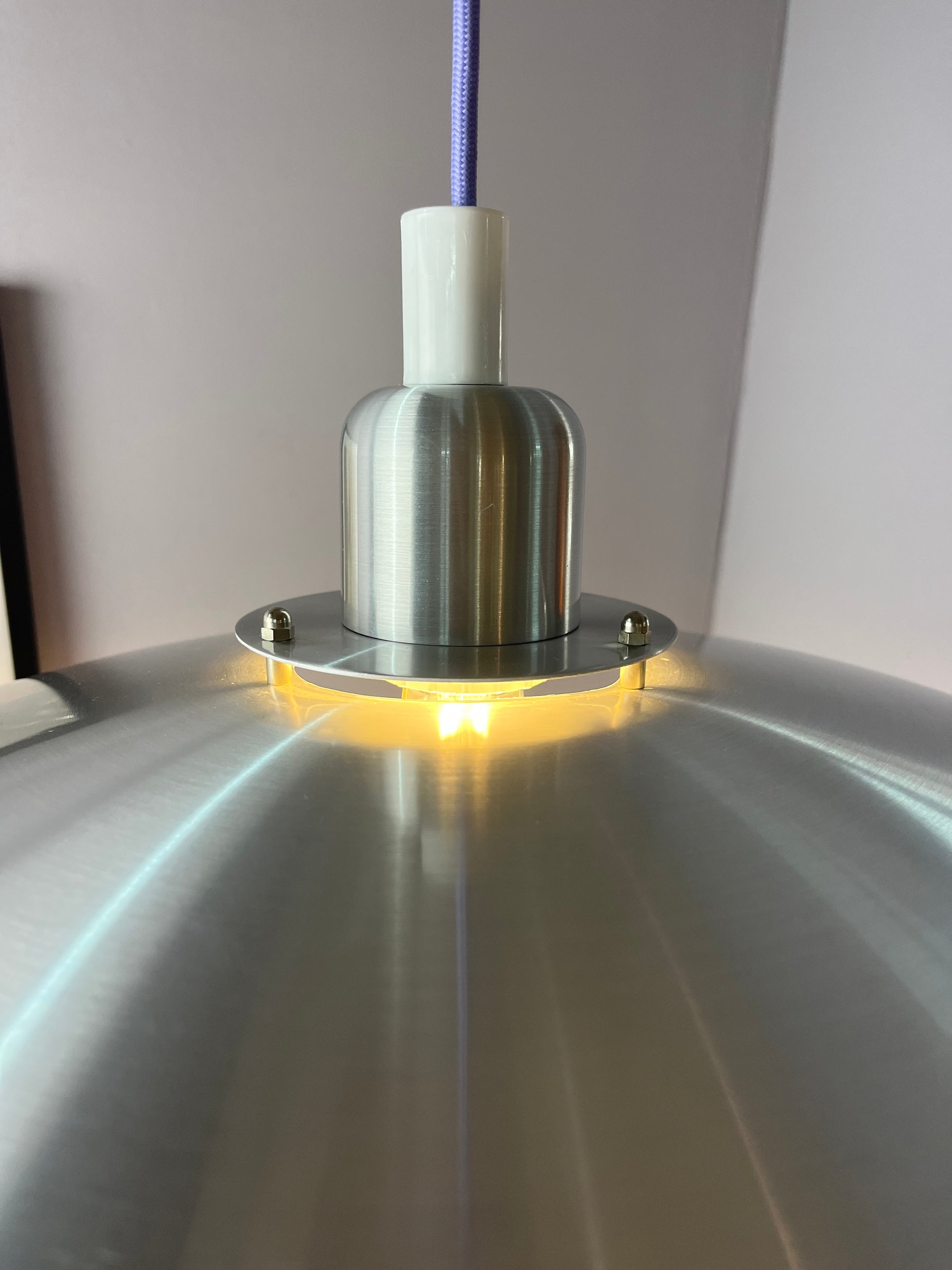 Lamellenlampe silber weiß aus Dänemark