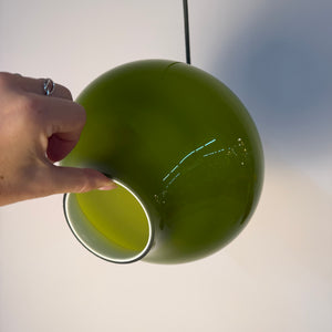 Hängelampe grün Glas von Hans-Agne Jakobsson für Staff