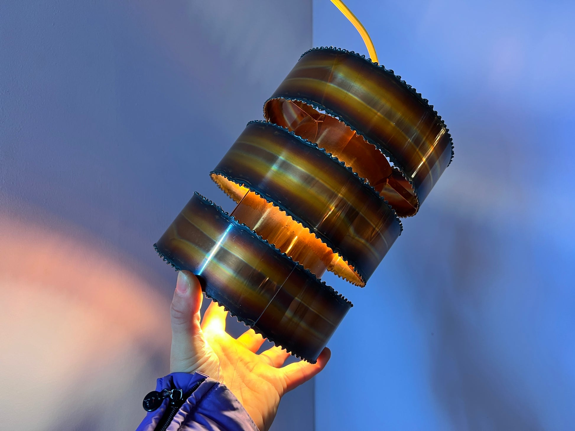 Brutalistische Kupfer Hängelampe von Svend Aage Holm Sørensen for Holm-Sørensen & Co