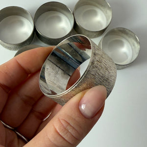 Set: 6x Serviettenring versilbert