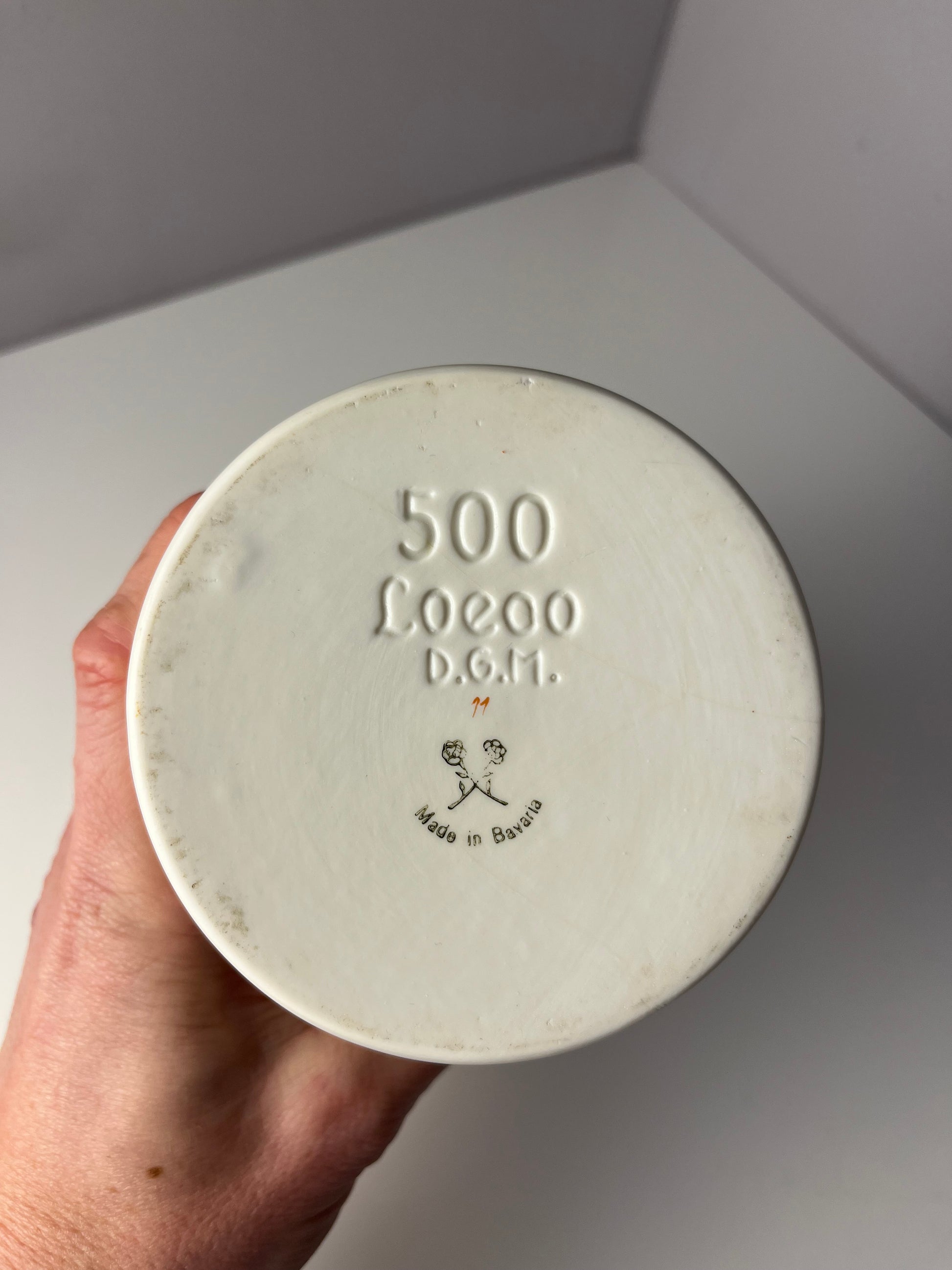 Apothekerdose Ol. Zinci weiß Porzellan