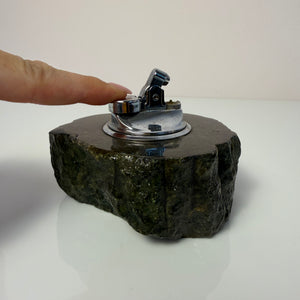 Tischfeuerzeug grün schwarz Alabaster