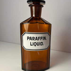 Apothekerglas Paraffin Liquid. braun