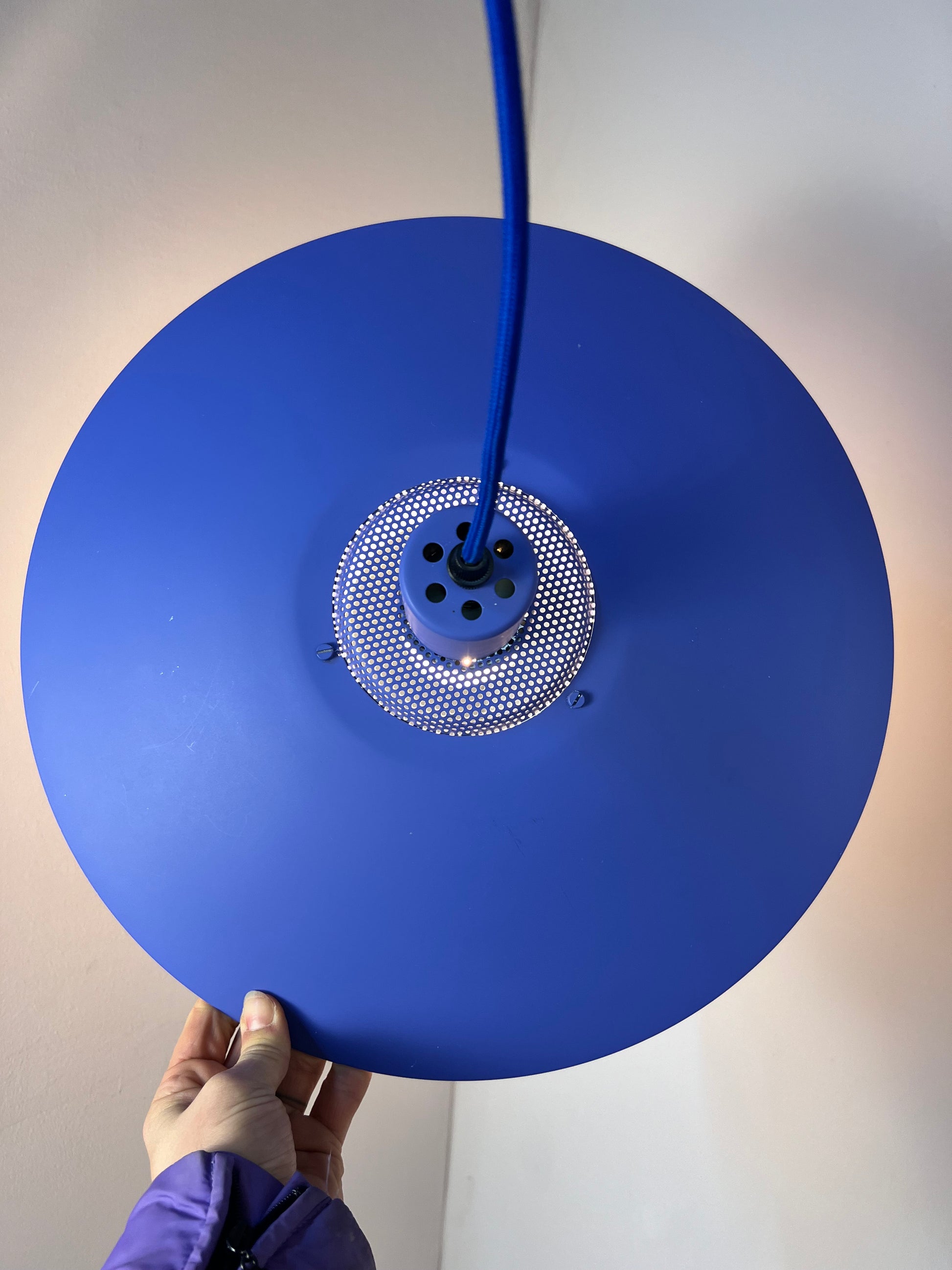 Lamellenlampe Donau blau von JEKA