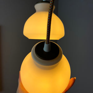 Hängelampe weiß Glas von Holmegaard