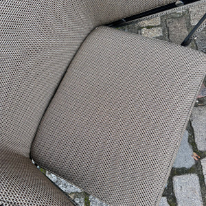Sessel Mondi grau schwarz Chrom von Jouko Järvisalo für Inno Interior Oy - neu gepolstert