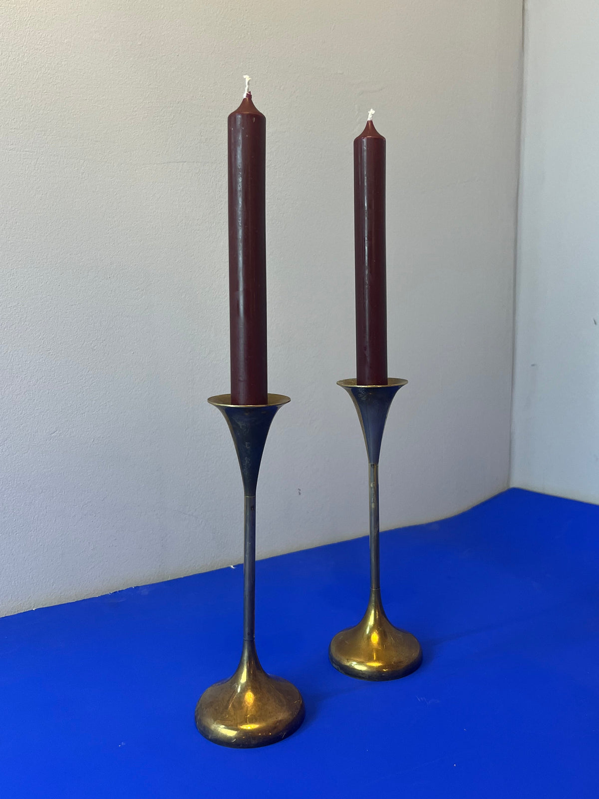 Set: 2x Kerzenständer Messing – Frau Wunderwald