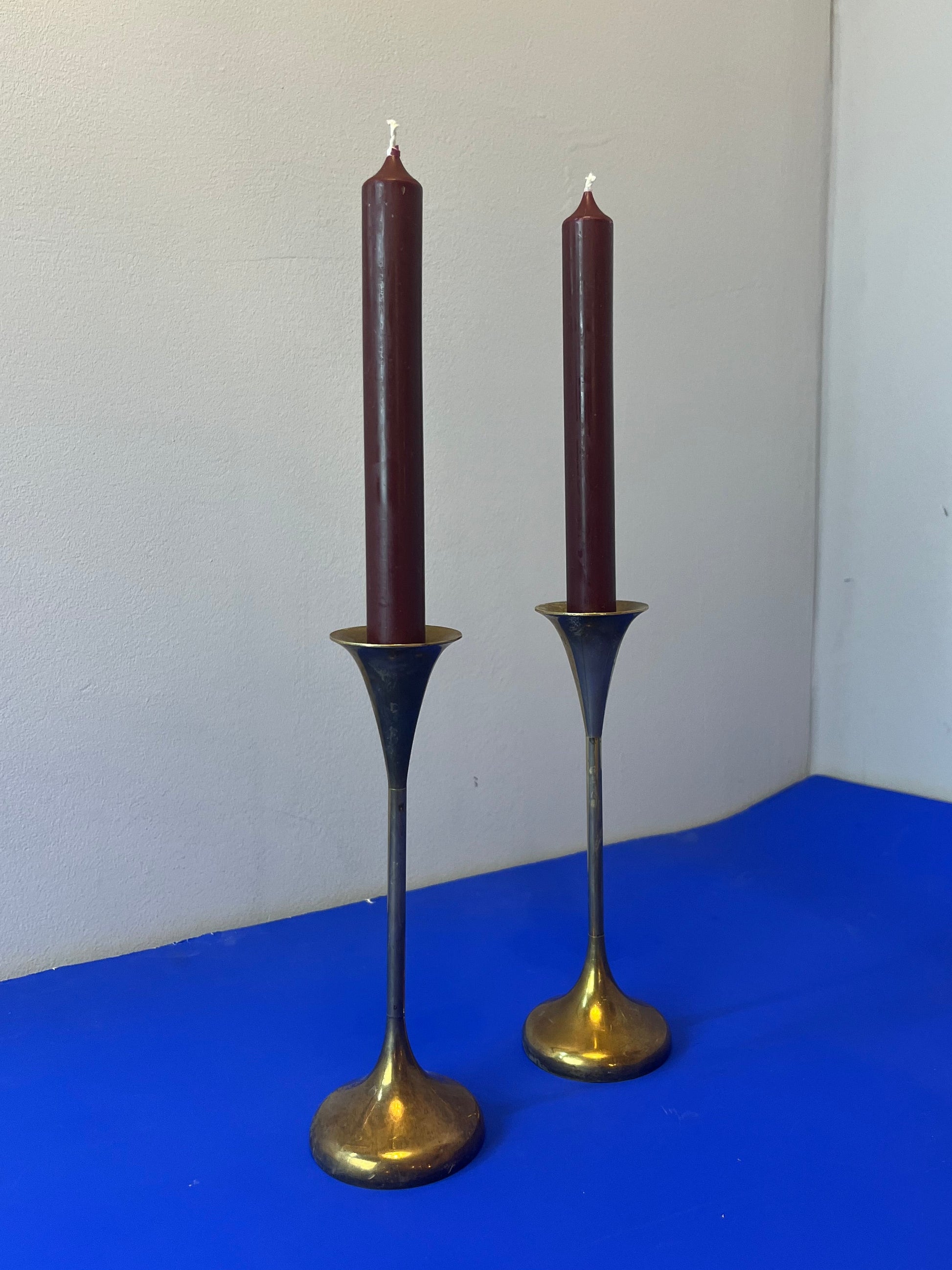 Set: 2x Kerzenständer Messing