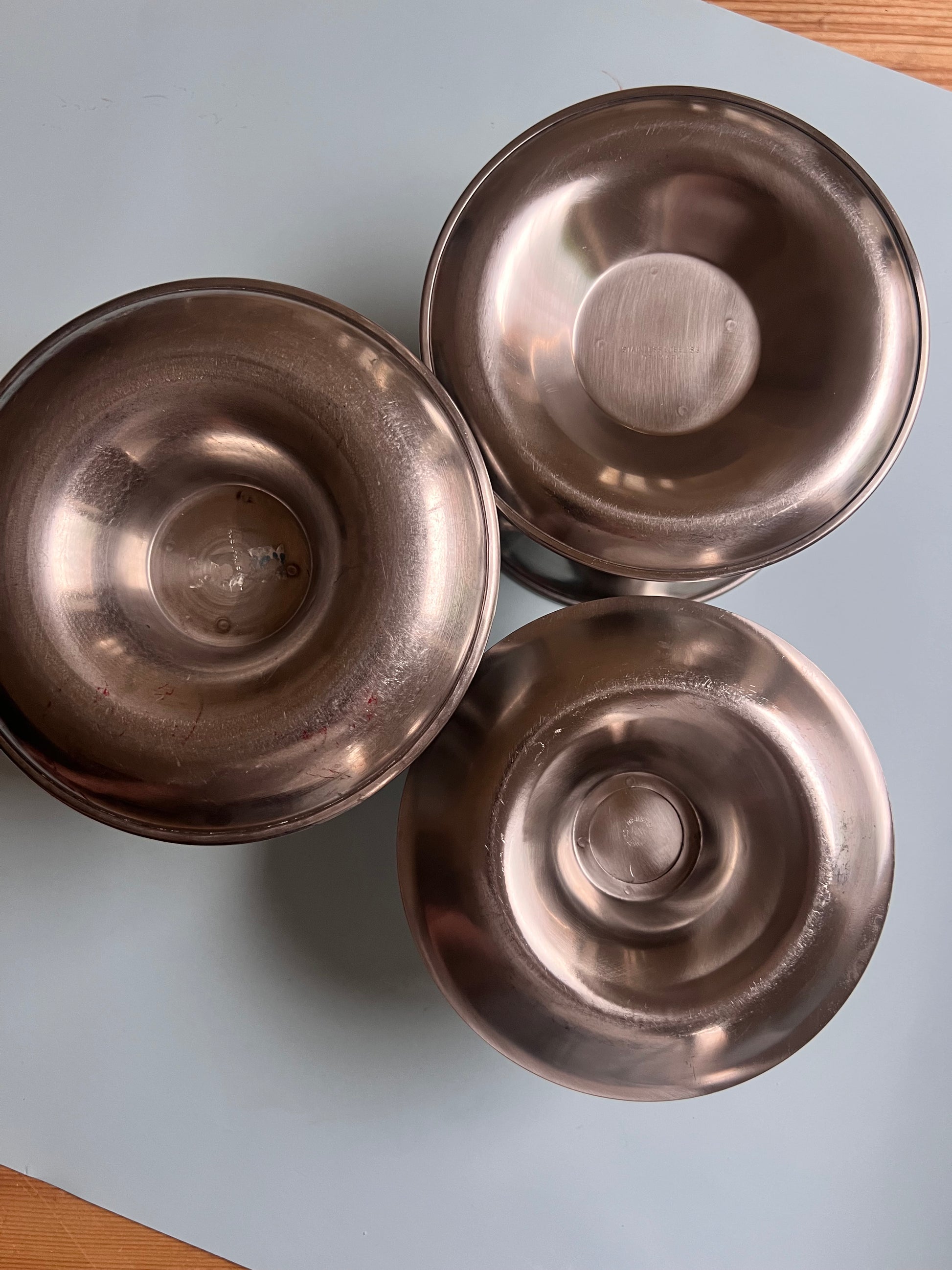 Set: 3x Eisbecher Stainless Steel 18/8 aus Dänemark