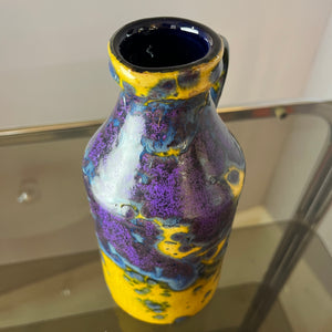 Vase gelb lila von Marei Keramik