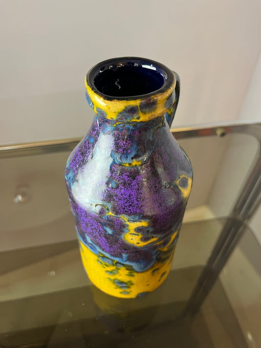 Vase gelb lila von Marei Keramik