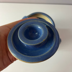 Teekanne blau Keramik