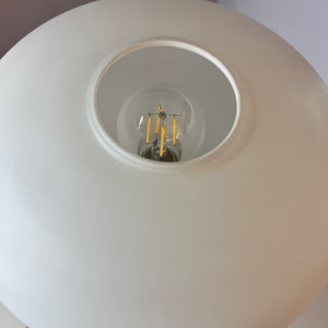 Tischlampe weiß Glas von Daum Nancy