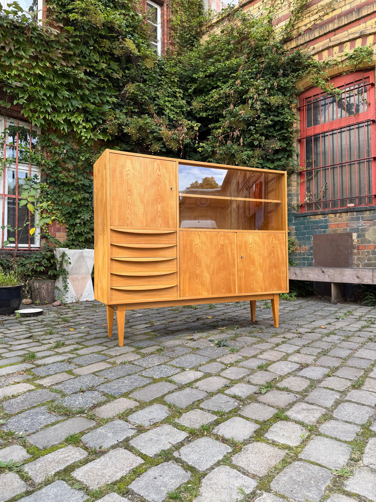 Highboard Typ 602/G Esche von Franz Ehrlich für Hellerau