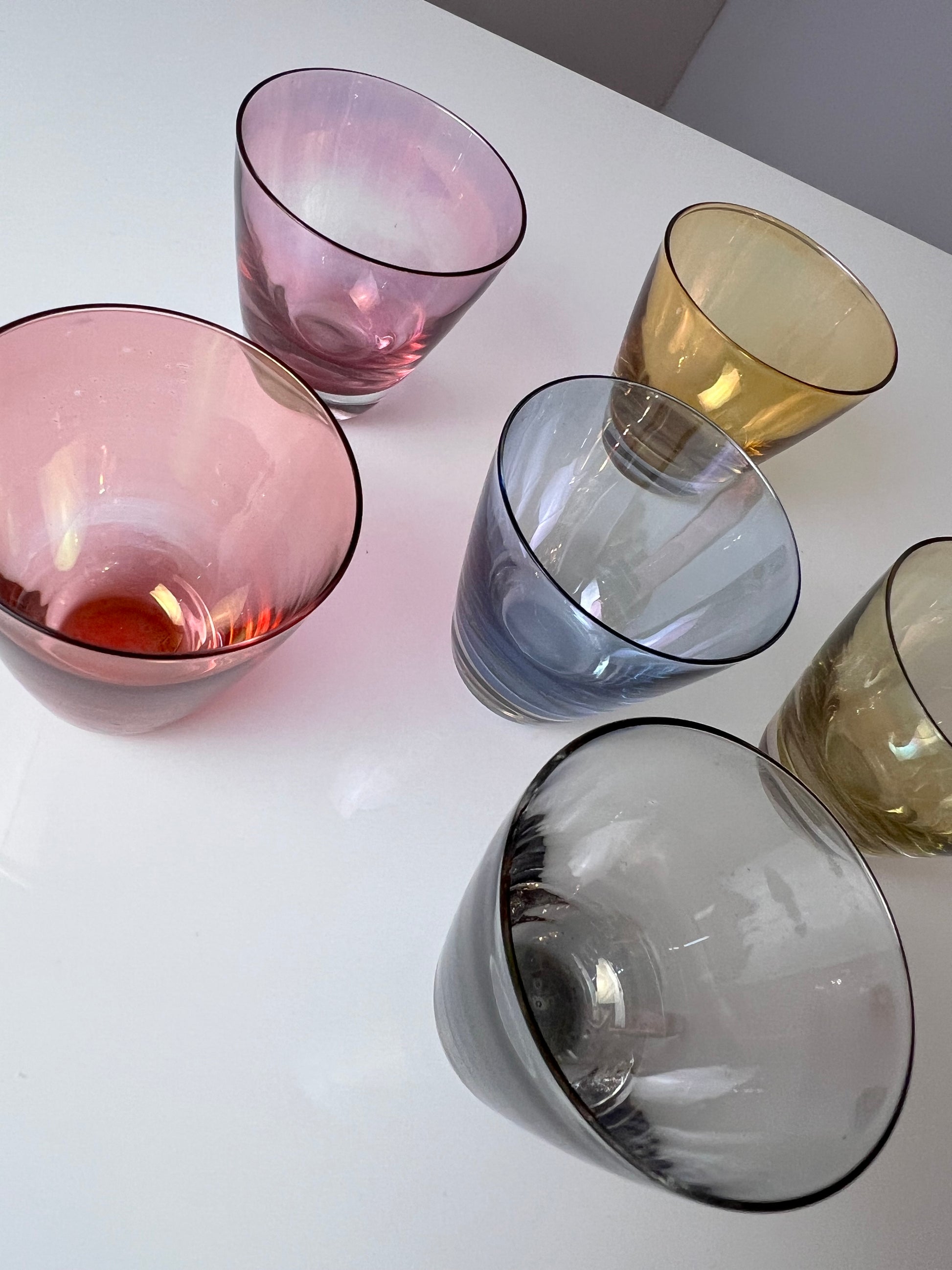 Set: 6x Likörgläser bunt