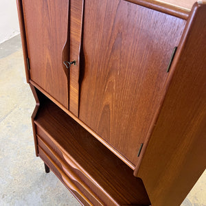 Eckschrank Teak mit Minibar aus Dänemark