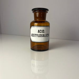 Apothekerglas Acid. Acetylosalicyl braun