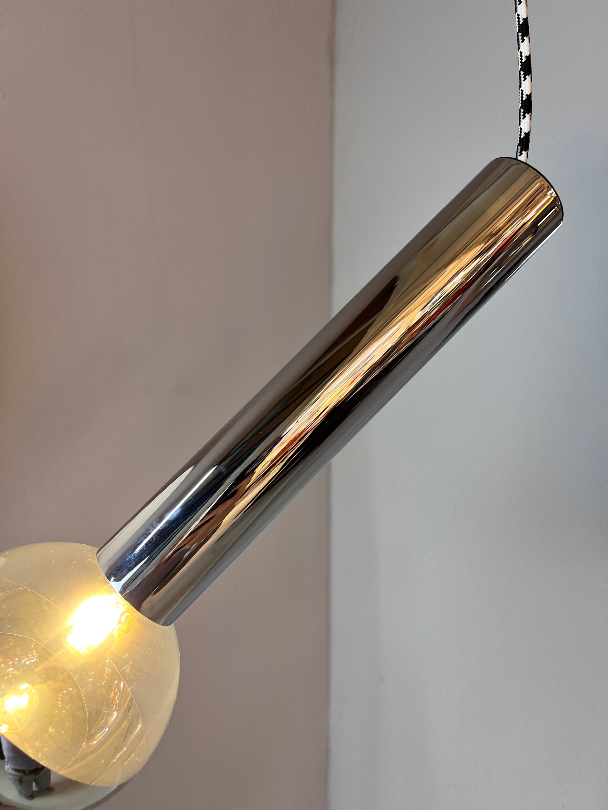 Hängelampe Big Globe Chrom 39 cm von Motoko Ishii für STAFF