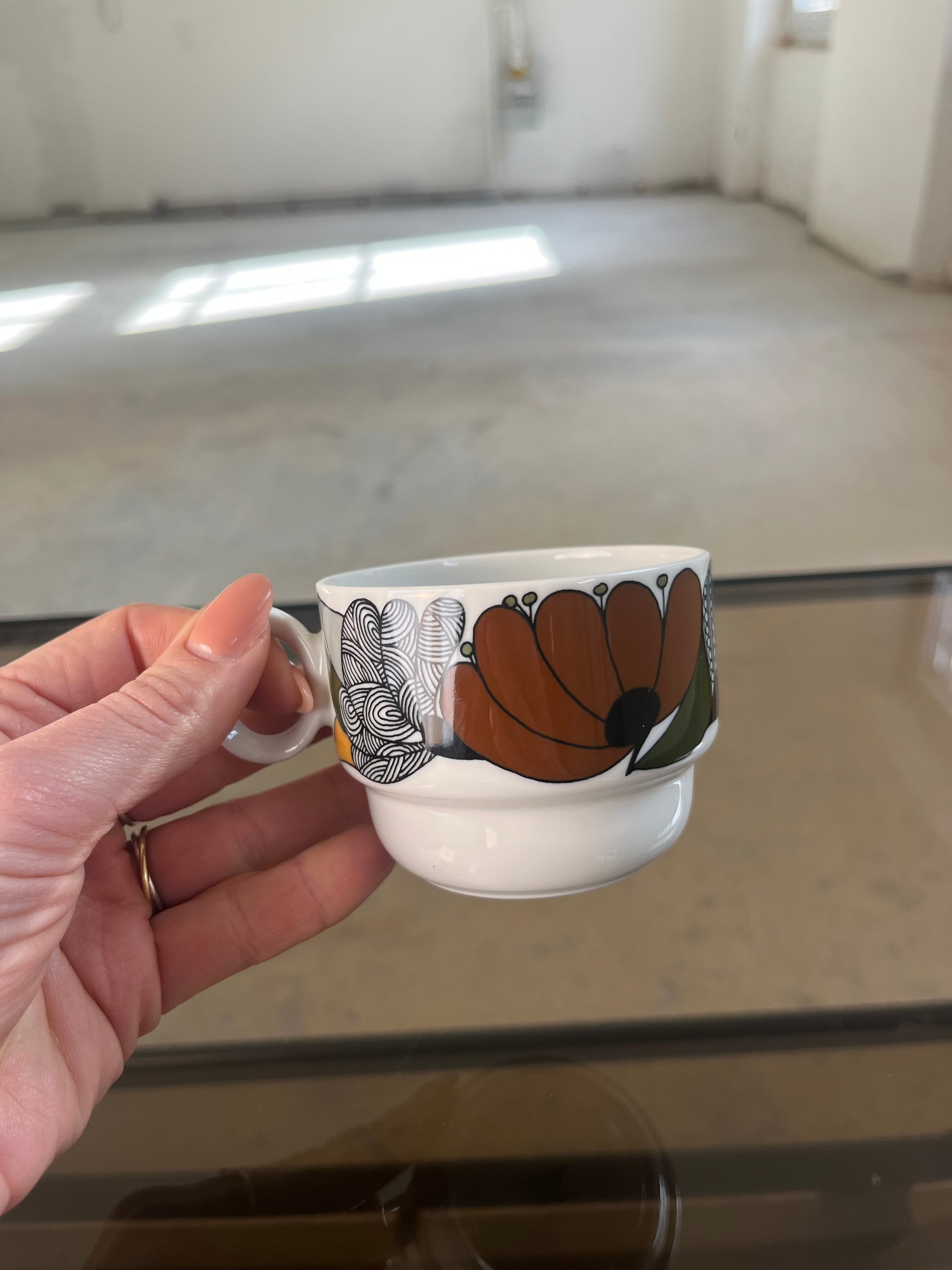 Set: 6x Tasse Kiruna Camargue von Tapio Wirkkala für Thomas