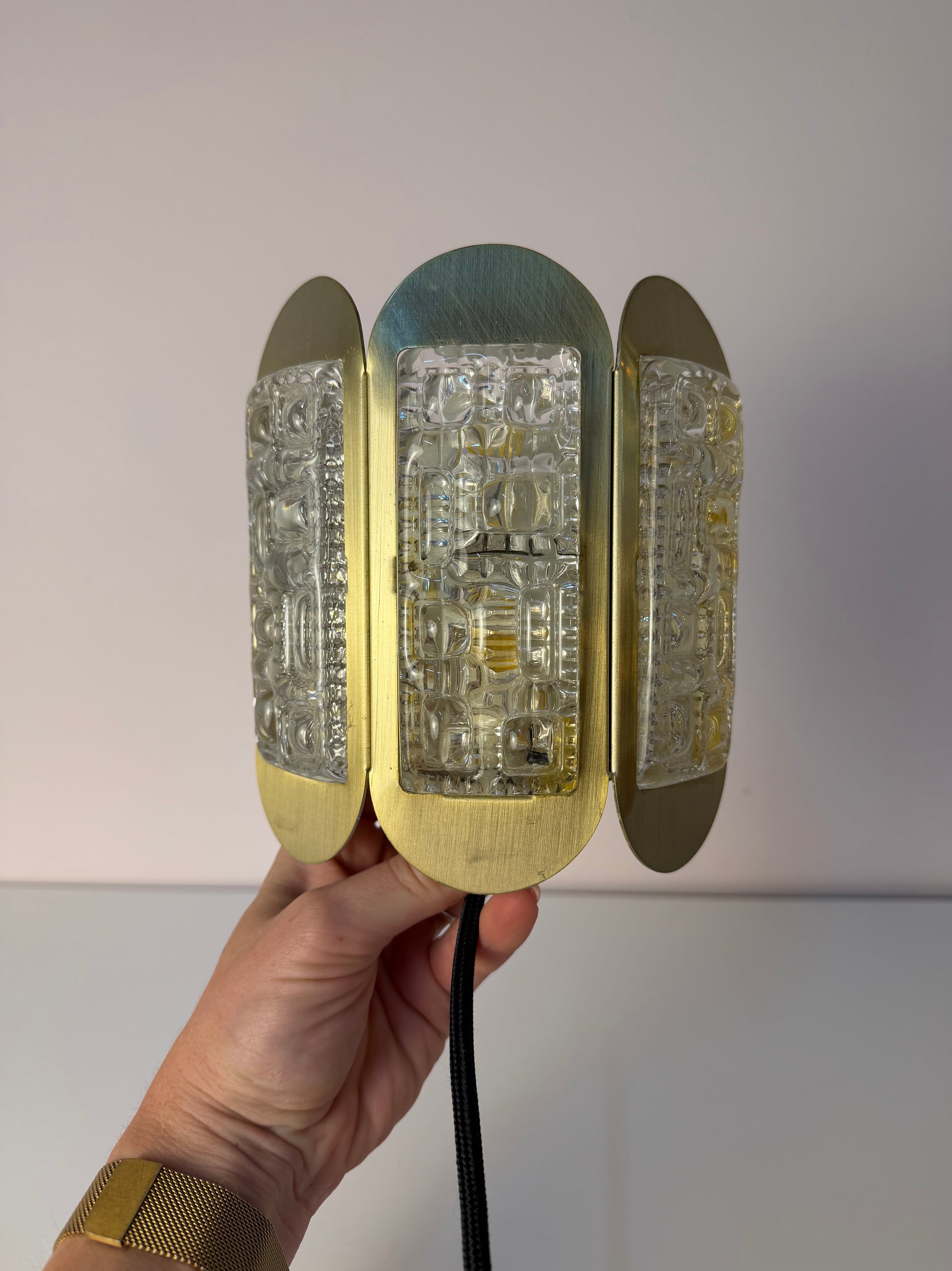 Wandlampe gold Glas von Vitrika