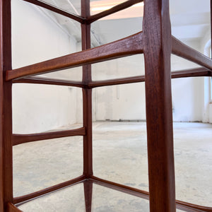 Regal Teak mit Acrylglasplatten aus Däenmark