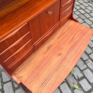 Halbrunder Sekretär Teak aus Dänemark