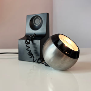 Tischlampe Modell 41701 schwarz silber mit Kugelkopf von Osram