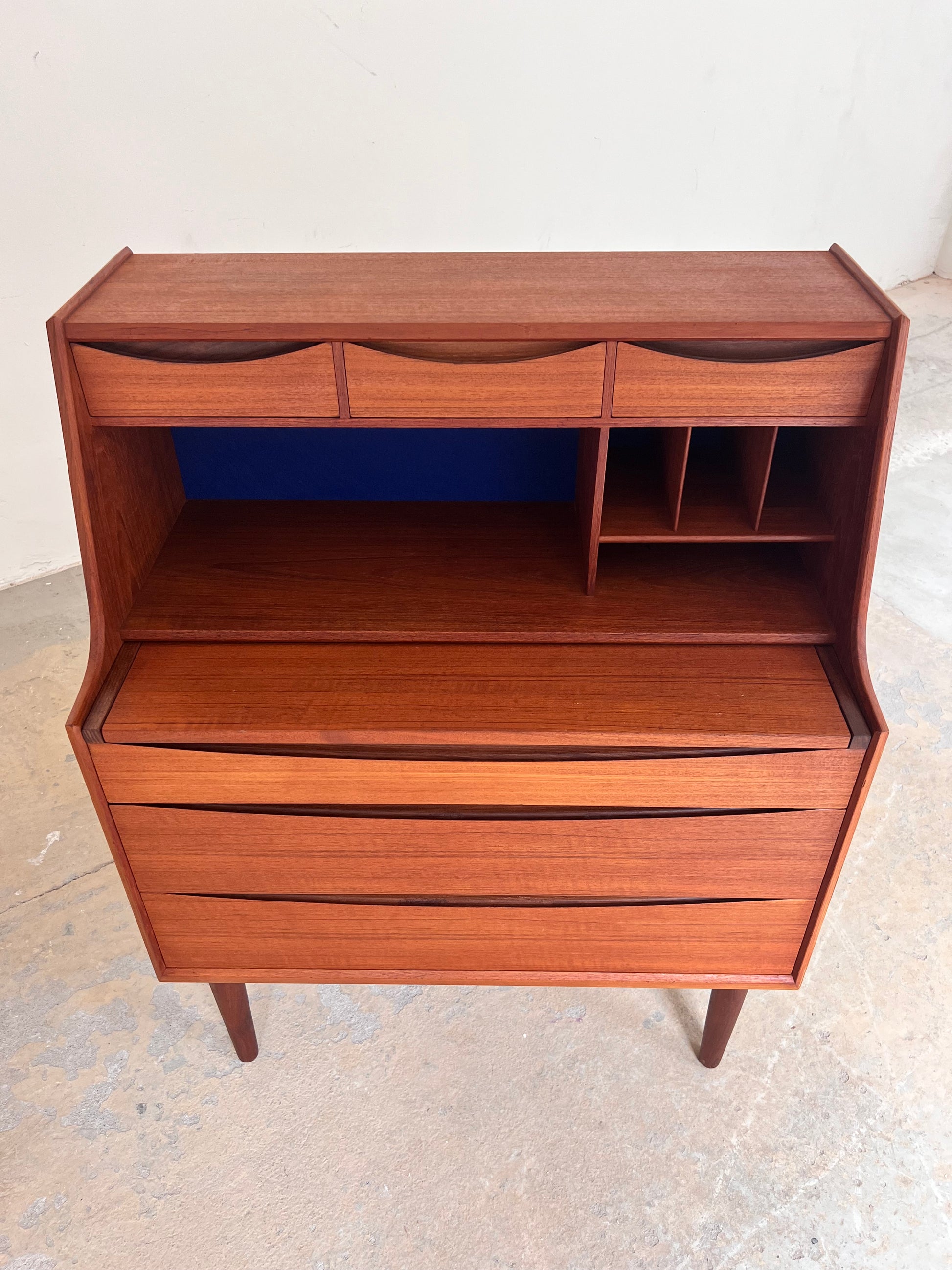 Sekretär Teak mit Schminktisch & Spiegel aus Dänemark