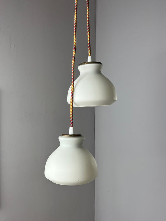 Hängelampe weiß Glas von Holmegaard