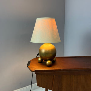 Kugeltischlampe Messing von Gusums Bruk aus Schweden