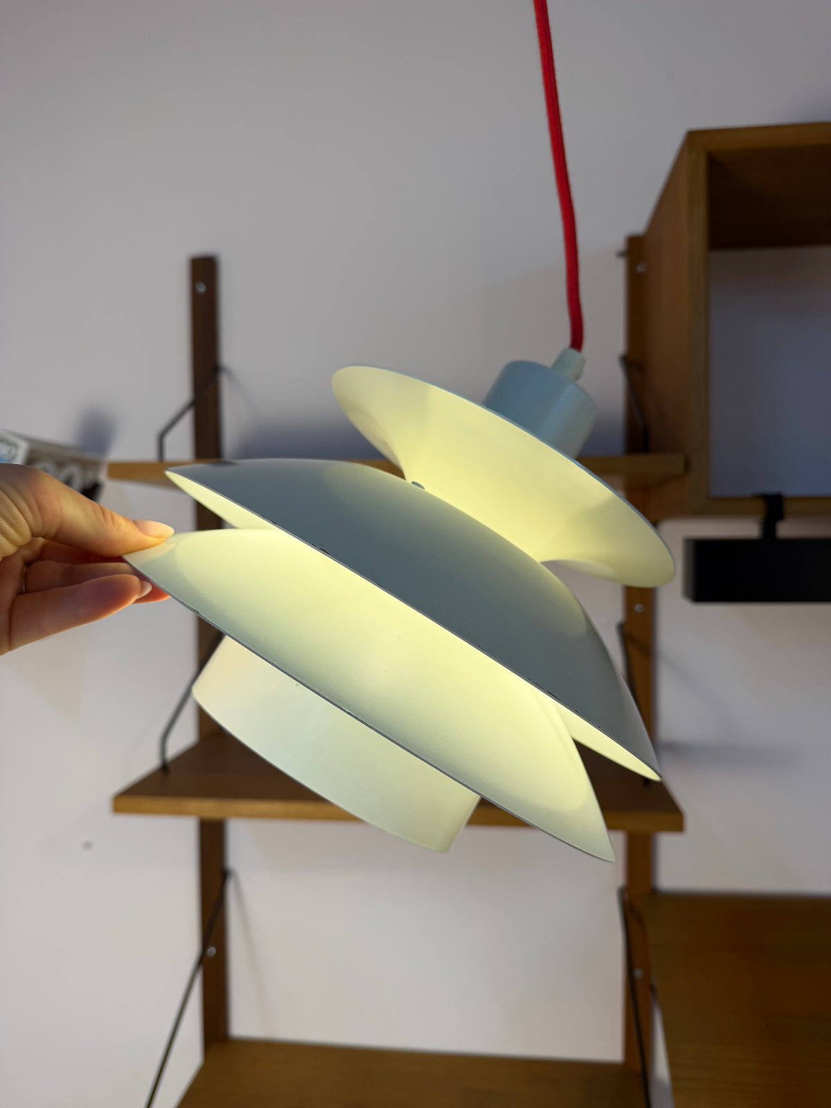 Lamellenlampe weiß aus Dänemark